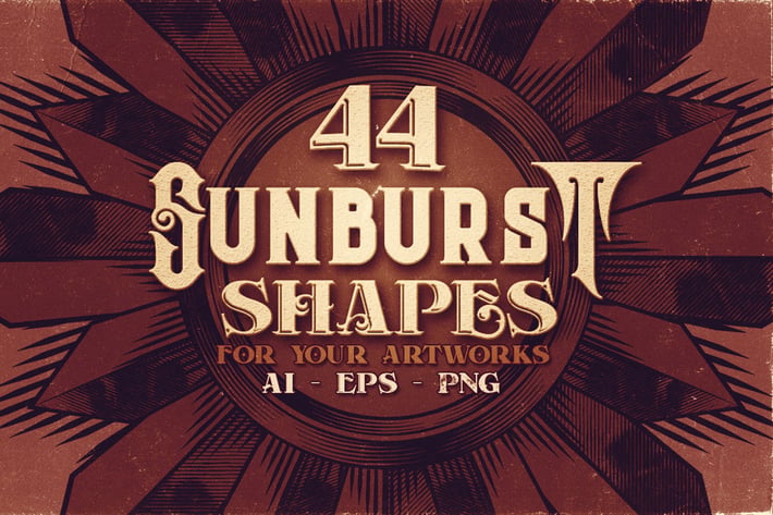 44 Sunburst Shapes