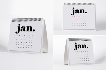 Desktop Calendar Mock Up