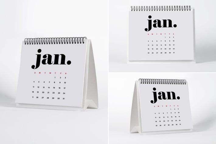 Desktop Calendar Mock Up