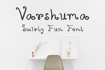 Varshuma - Handwritten Swirly Fun Font