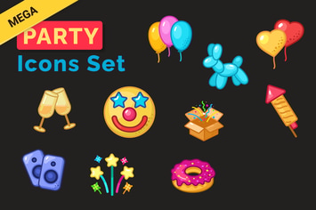 Mega Party Icons Set