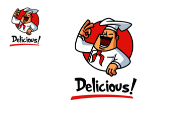 Chef Mascot - Cook Character Logo Design