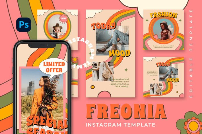 Freonia - Retro Instagram Stories and Post