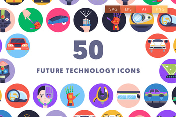 50 Future Technology Icons