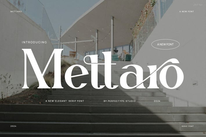 Mettaro Elegant Ligature Serif Font Typeface