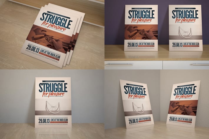 Realistic Flyer Mock Up