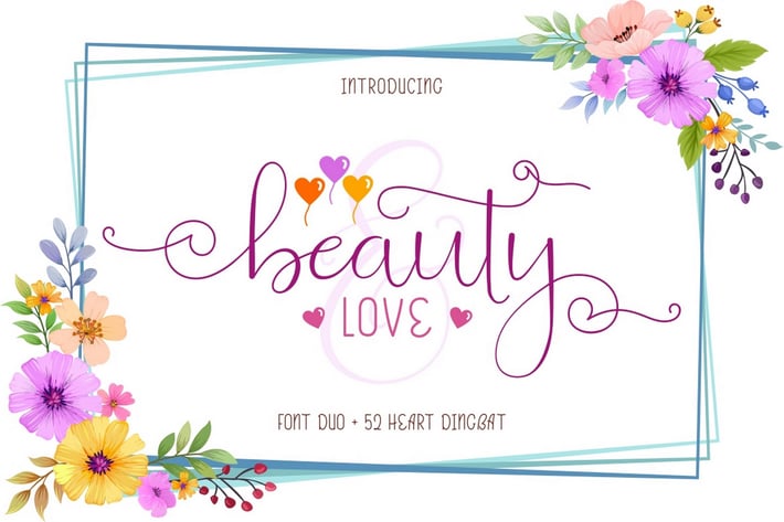 Beauty and Love - Font Duo + Extra