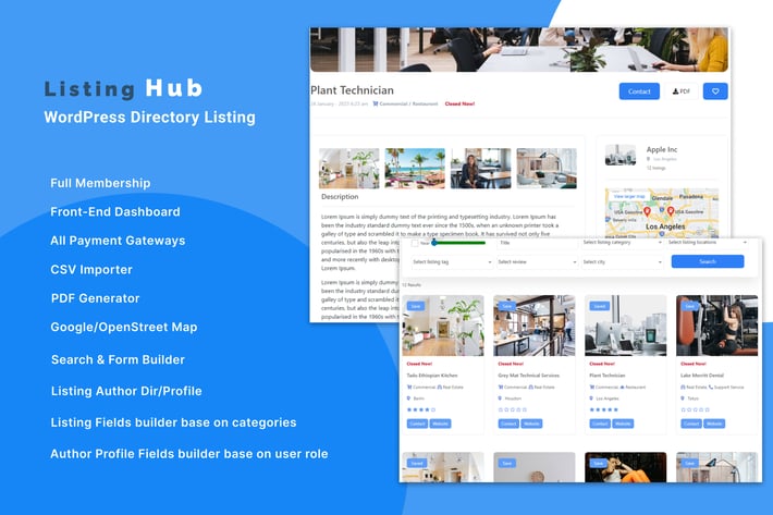 ListingHub - WordPress Business Directory Listing 