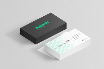 Isometric Business Card Mockup