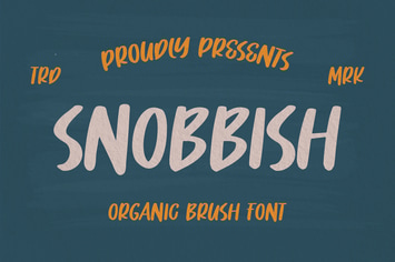Snobbish - Organic Brush Font