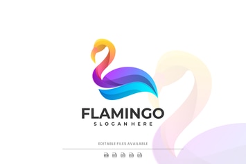 Flamingo Gradient Colorful Logo