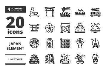 Japan Line icons packs