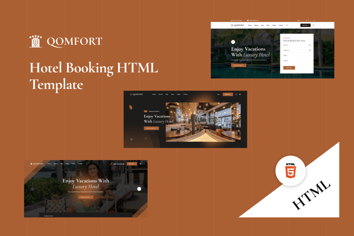 Qomfort - Hotel Booking HTML Template