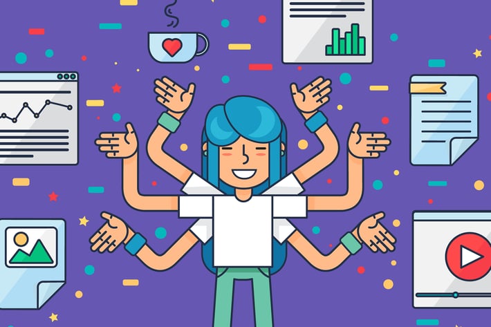 Asian Female IT Specialist Illustration