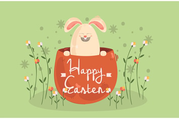 Happy Easter Day Background Illustration