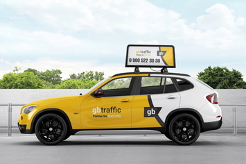 Car Roof Advertising Display Board Mockup