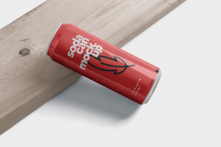 Slim Soda Can Mockups