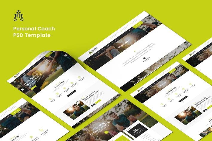 Personal Coach PSD Template