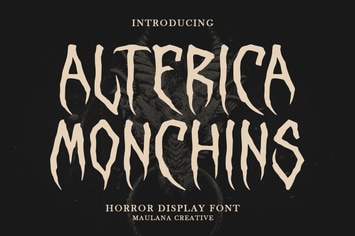 Alterica Monchins Horror Display Font