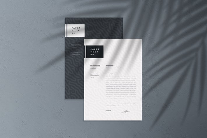 A4 Paper Mockup PSD Template