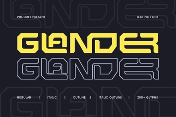 Glander - Techno Font
