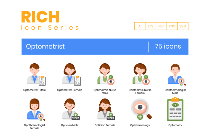 75 Optometrist Icons