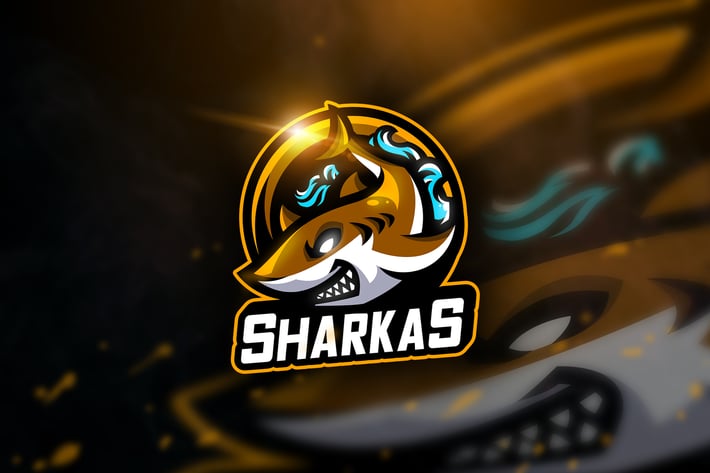 Sharkas - Mascot & Sports Logo