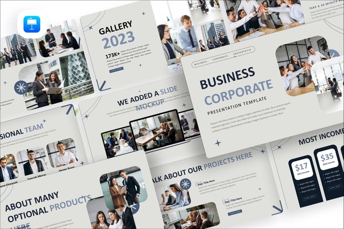 Clean Corporate Keynote Presentation Template
