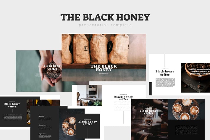 Black Honey Coffee Keynote Template