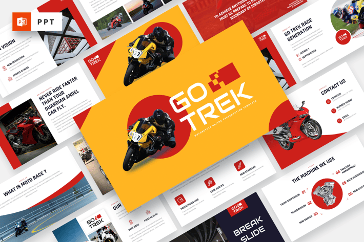 GOTREK - Motorcycle Racing Powerpoint Template