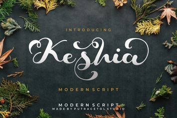 Keshia - Modern Script Font