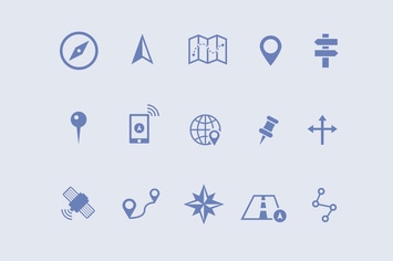15 Map and Navigation Icons