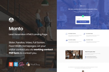 Manto - Lead Generation Landing Page
