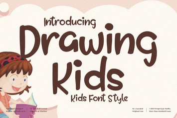 Drawing Kids Quirky Font