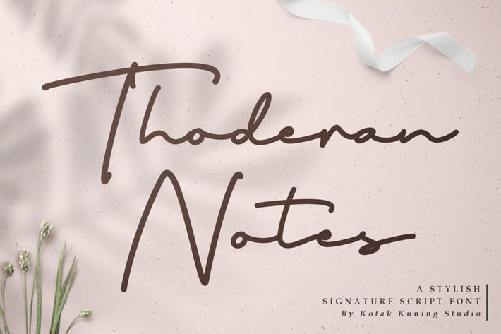 Thoderan Notes Signature Script Font