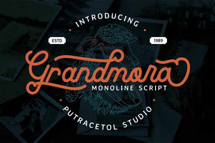 Grandmora - Monoline Script