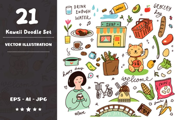 Kawaii Doodle Set