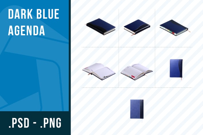 Dark blue agenda collection