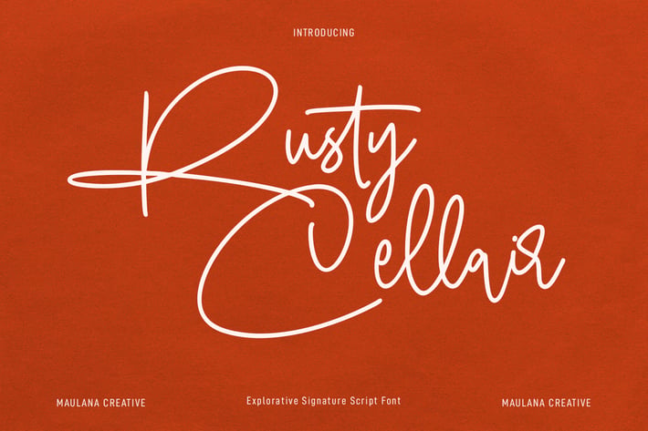 Rusty Cellair Signature Script Font