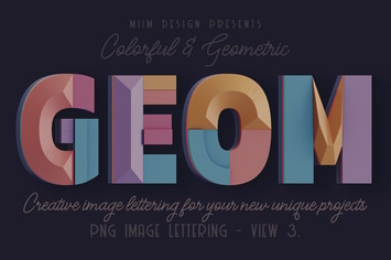 Decorative Geometry - 3D Lettering - View 3