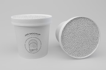 Ice Cream Jar Mockup