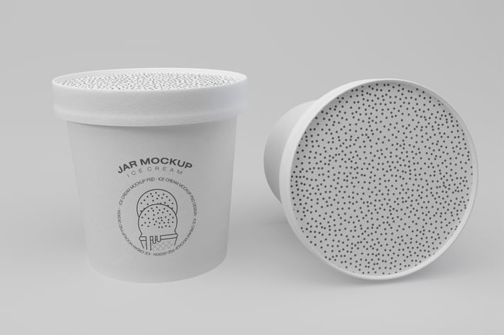 Ice Cream Jar Mockup