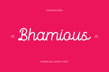 Bhamious - Monoline Script Font