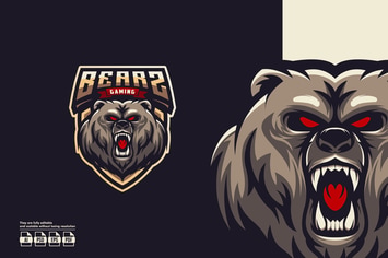 Bear Esport Logo Template