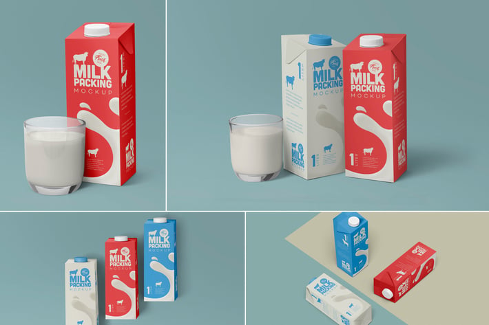 Milk Carton Mockups
