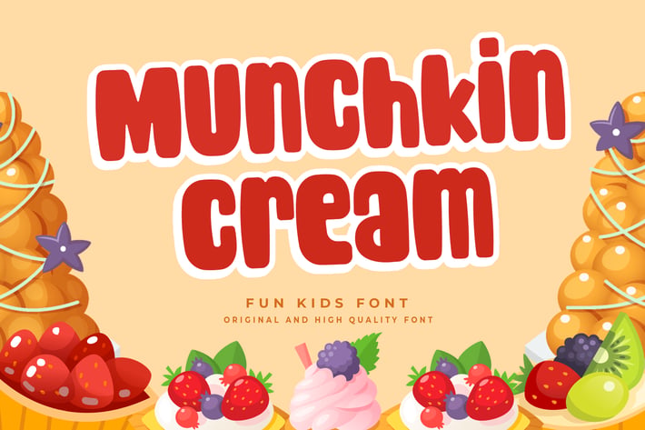 Munchkin Cream - The Fun and Cute Kids Font