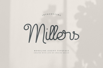 Millers Retro Monoline Script