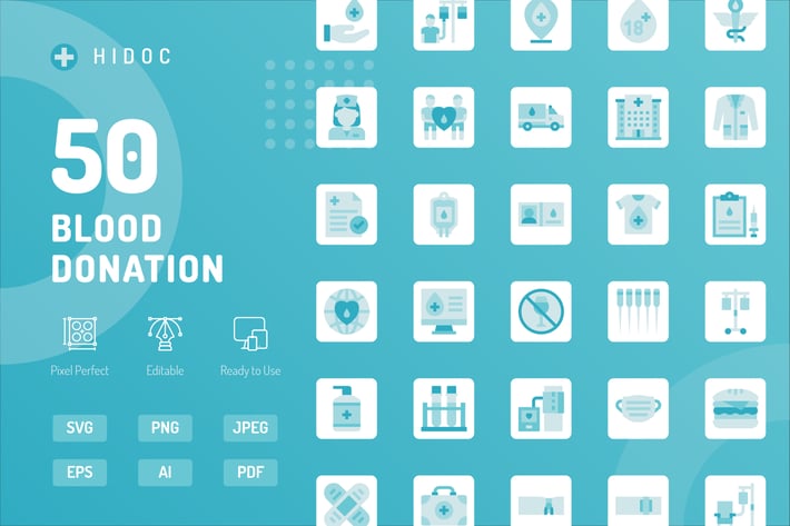 Hidoc - Blood Donation Icons
