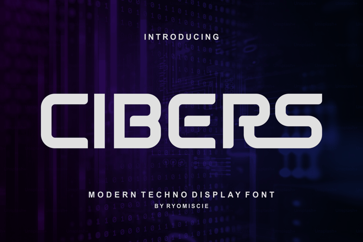 Cibers - Modern Techno Display Font