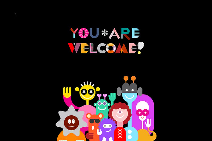 Large Group of Funny Aliens